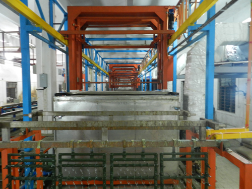 Gantry crane rack plating production line
