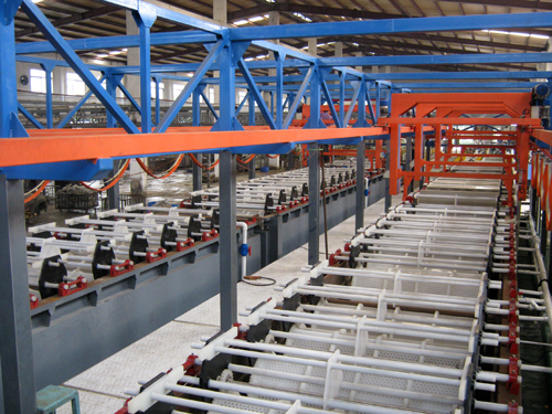 Automatic production line for barrel plating